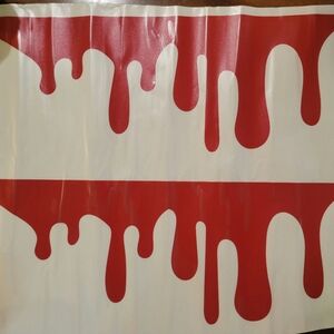Red and White Drip Design Car Decals